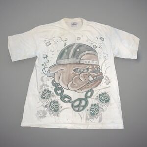 Vintage Mad Dog Big Dog Graphic Comfort Weight John Son Brand T Shirt - Size XL
